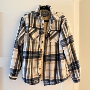 Brooklyn Cloth Plaid Sherpa-Lined Shacket